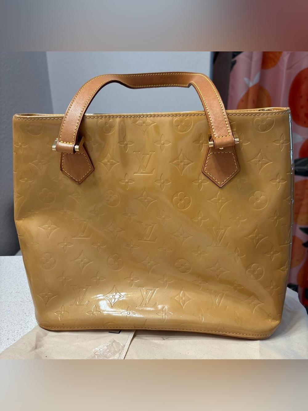 Louis Vuitton Noisette Patent Monogram Tote